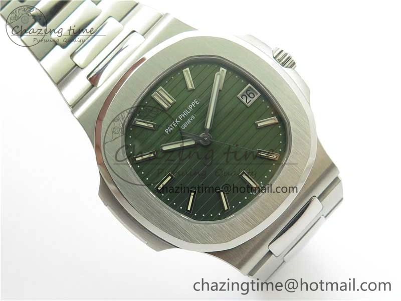Nautilus 5711 1A PPF 1:1 Best Edition Green Textured Dial on SS Bracelet 324CS V4