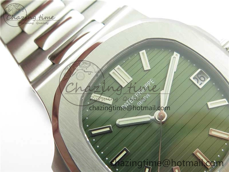 Nautilus 5711 1A PPF 1:1 Best Edition Green Textured Dial on SS Bracelet 324CS V4