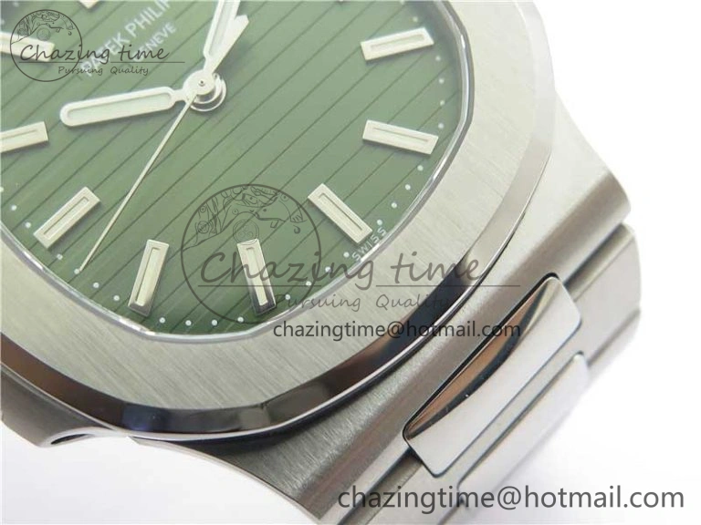 Nautilus 5711 1A PPF 1:1 Best Edition Green Textured Dial on SS Bracelet 324CS V4