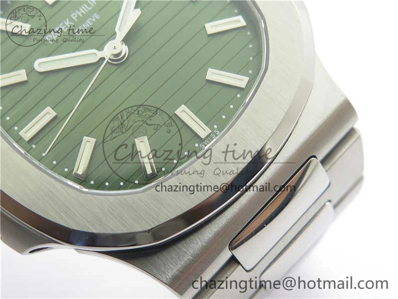 Nautilus 5711 1A PPF 1:1 Best Edition Green Textured Dial on SS Bracelet 324CS V4
