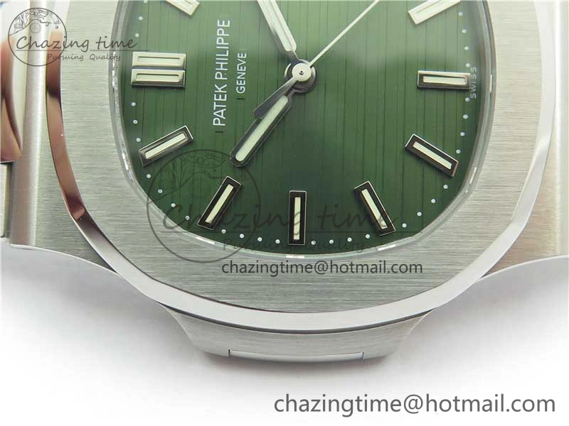 Nautilus 5711 1A PPF 1:1 Best Edition Green Textured Dial on SS Bracelet 324CS V4