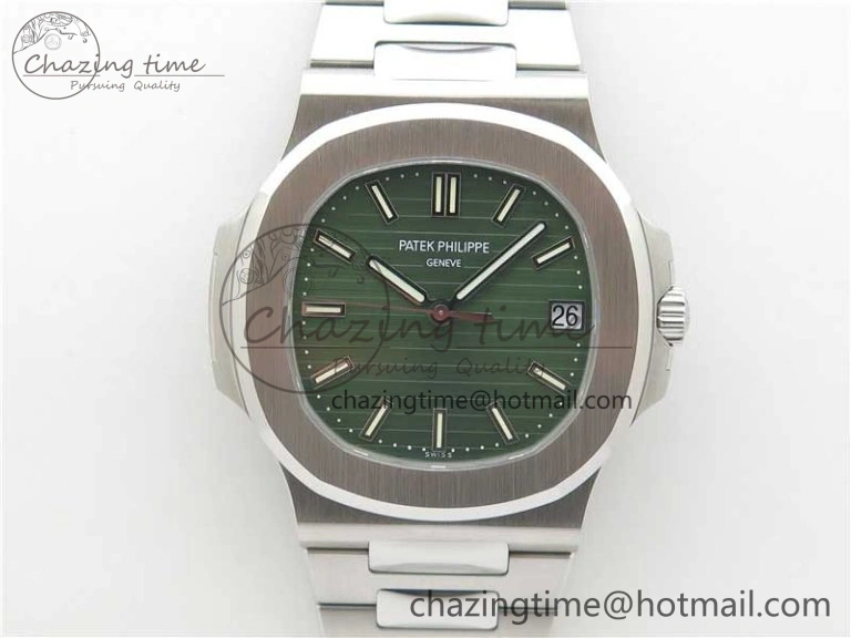 Nautilus 5711 1A PPF 1:1 Best Edition Green Textured Dial on SS Bracelet 324CS V4