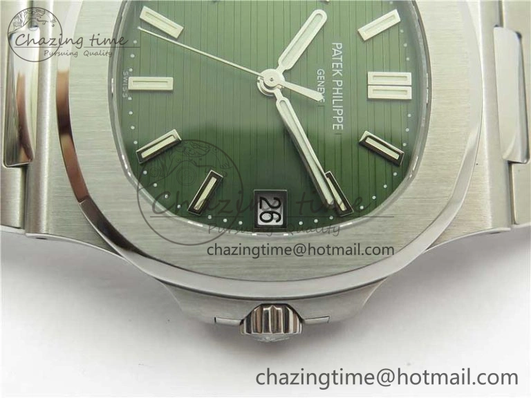 Nautilus 5711 1A PPF 1:1 Best Edition Green Textured Dial on SS Bracelet 324CS V4