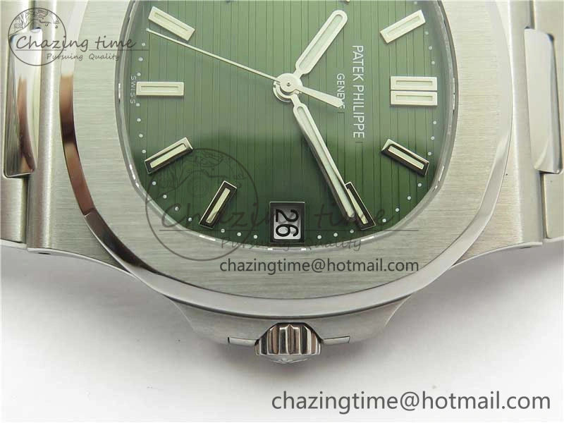 Nautilus 5711 1A PPF 1:1 Best Edition Green Textured Dial on SS Bracelet 324CS V4