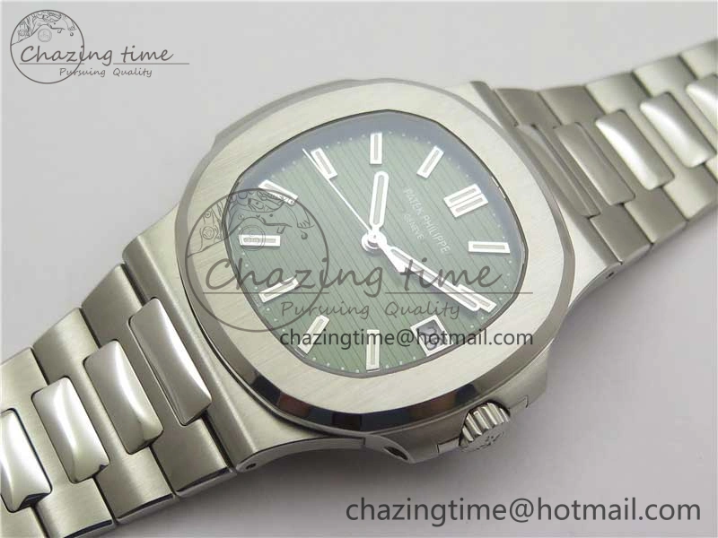 Nautilus 5711 1A PPF 1:1 Best Edition Green Textured Dial on SS Bracelet 324CS V4