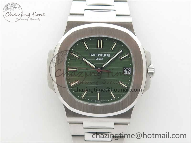 Nautilus 5711 1A PPF 1:1 Best Edition Green Textured Dial on SS Bracelet 324CS V4