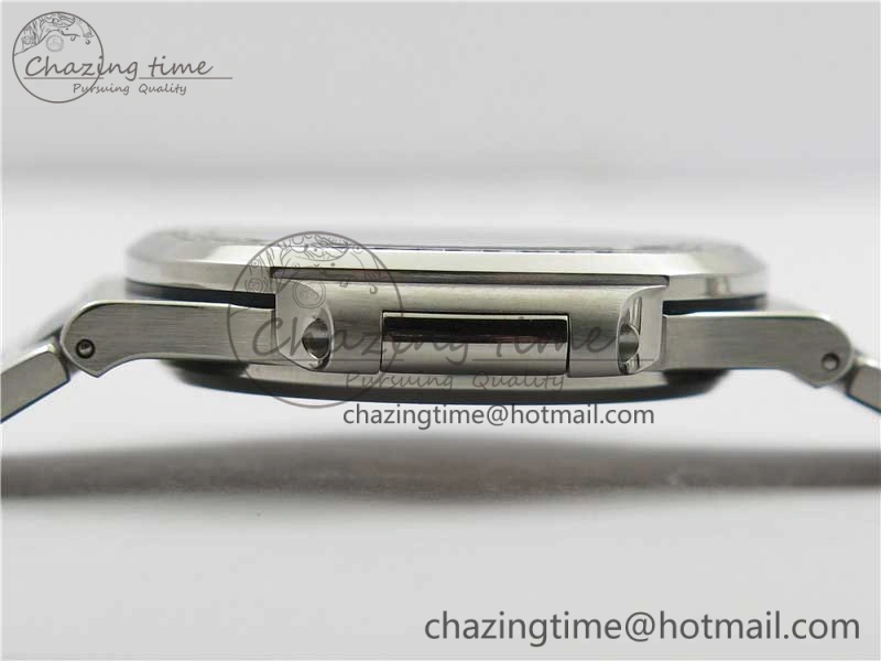 Nautilus 5711 1A PPF 1:1 Best Edition White Dial Diamonds Bezel on SS Bracelet 324CS (Free box) V3
