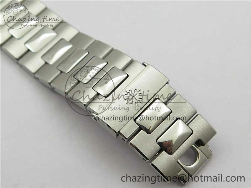 Nautilus 5711 1A PPF 1:1 Best Edition White Dial Diamonds Bezel on SS Bracelet 324CS (Free box) V4