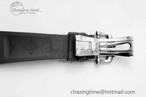 Nautilus 5711 1A PPF 1:1 Best Edition White Textured Dial on Black Rubber Strap 324CS V5