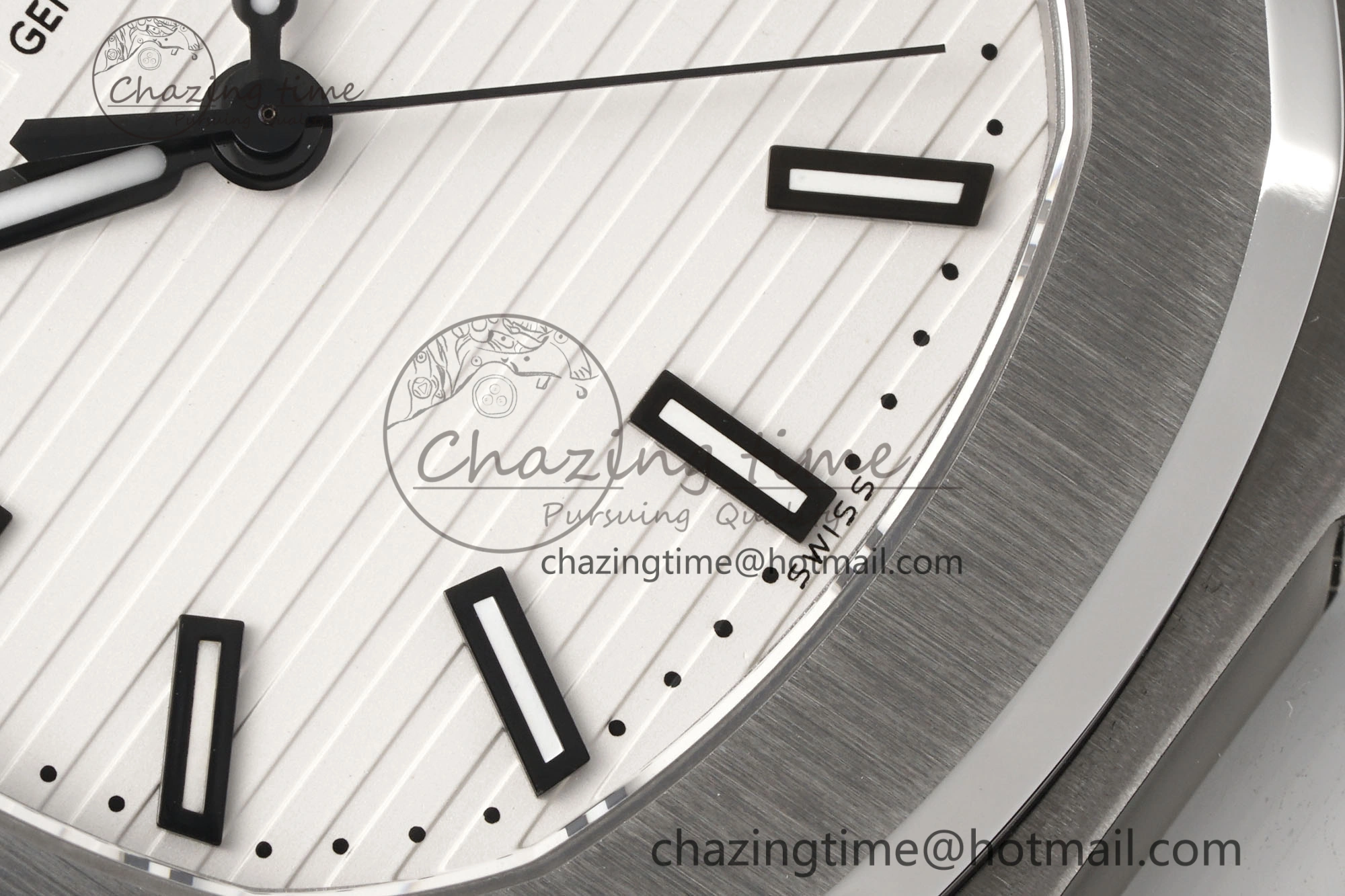 Nautilus 5711 1A PPF 1:1 Best Edition White Textured Dial on Black Rubber Strap 324CS V5