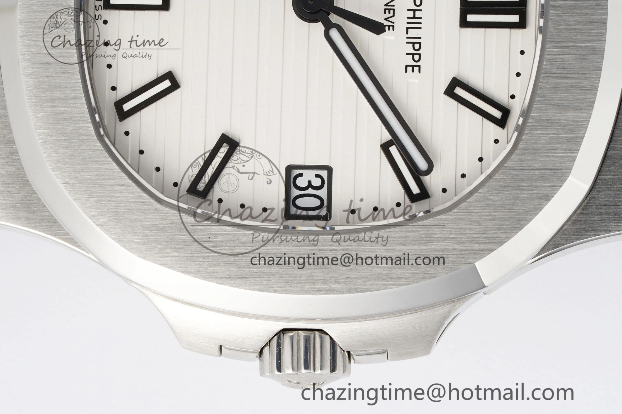 Nautilus 5711 1A PPF 1:1 Best Edition White Textured Dial on Black Rubber Strap 324CS V5