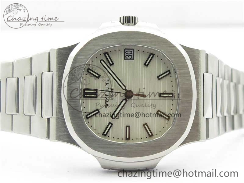Nautilus 5711 1A PPF 1:1 Best Edition White Textured Dial on SS Bracelet 324CS V4