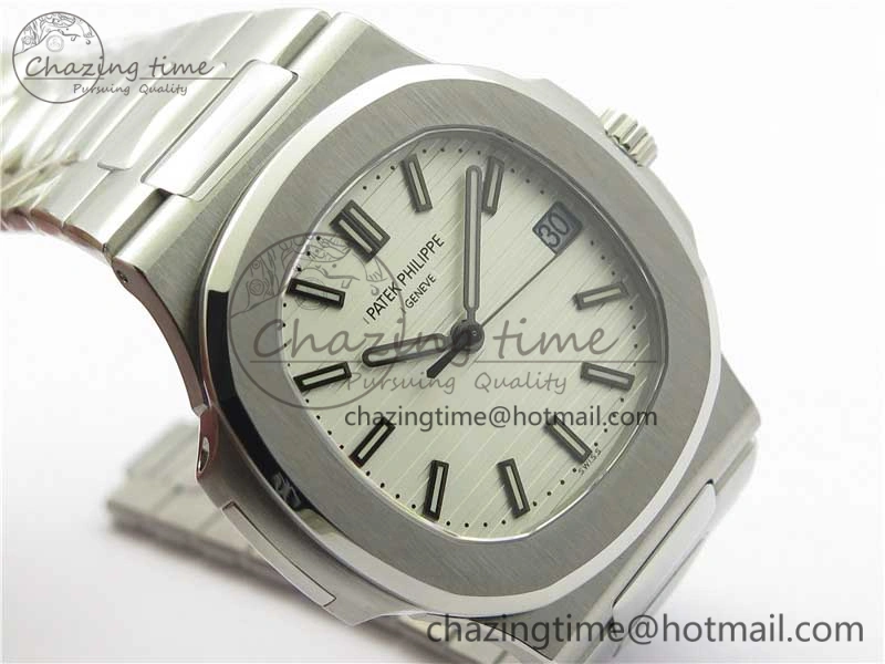 Nautilus 5711 1A PPF 1:1 Best Edition White Textured Dial on SS Bracelet 324CS V4