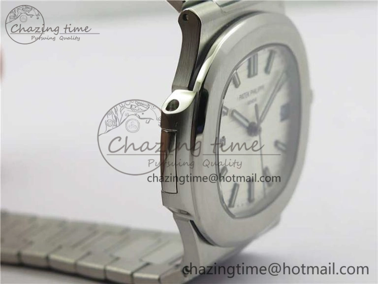 Nautilus 5711 1A PPF 1:1 Best Edition White Textured Dial on SS Bracelet 324CS V4