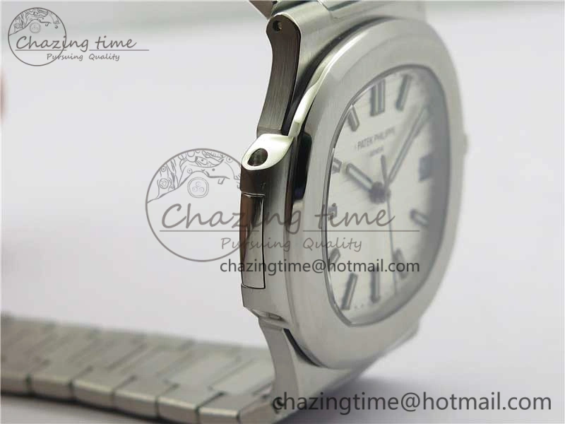 Nautilus 5711 1A PPF 1:1 Best Edition White Textured Dial on SS Bracelet 324CS V4