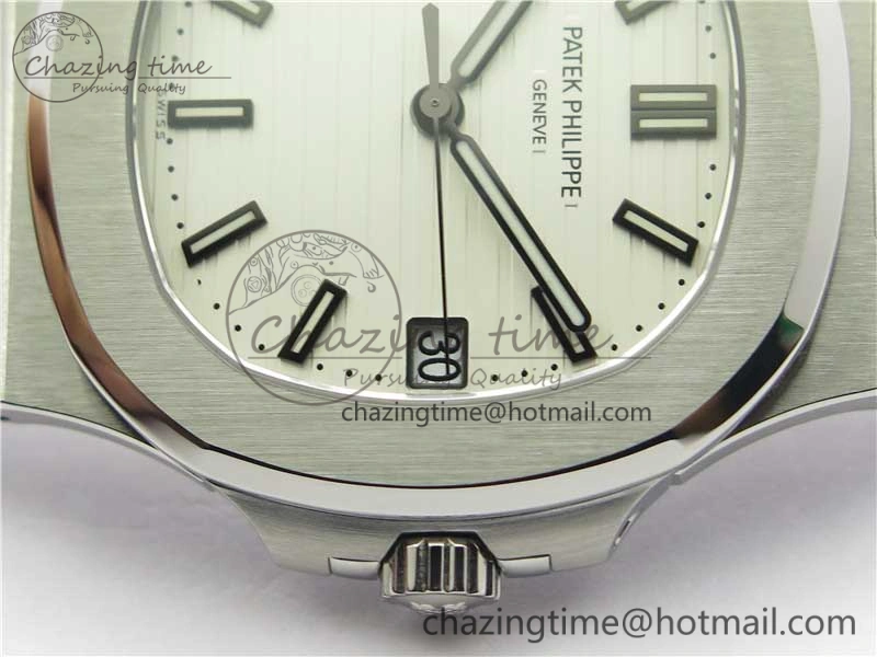 Nautilus 5711 1A PPF 1:1 Best Edition White Textured Dial on SS Bracelet 324CS V4