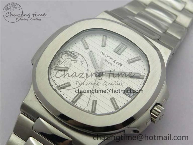 Nautilus 5711 1A PPF 1:1 Best Edition White Textured Dial on SS Bracelet 324CS V4