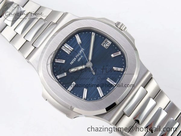 Nautilus 5711 1P 40th Anniversary PPF 1:1 Best Edition Blue Textured Dial on SS Bracelet Super Clone 26-330 V5