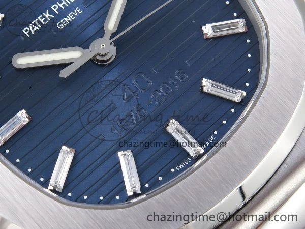 Nautilus 5711 1P 40th Anniversary PPF 1:1 Best Edition Blue Textured Dial on SS Bracelet Super Clone 26-330 V5