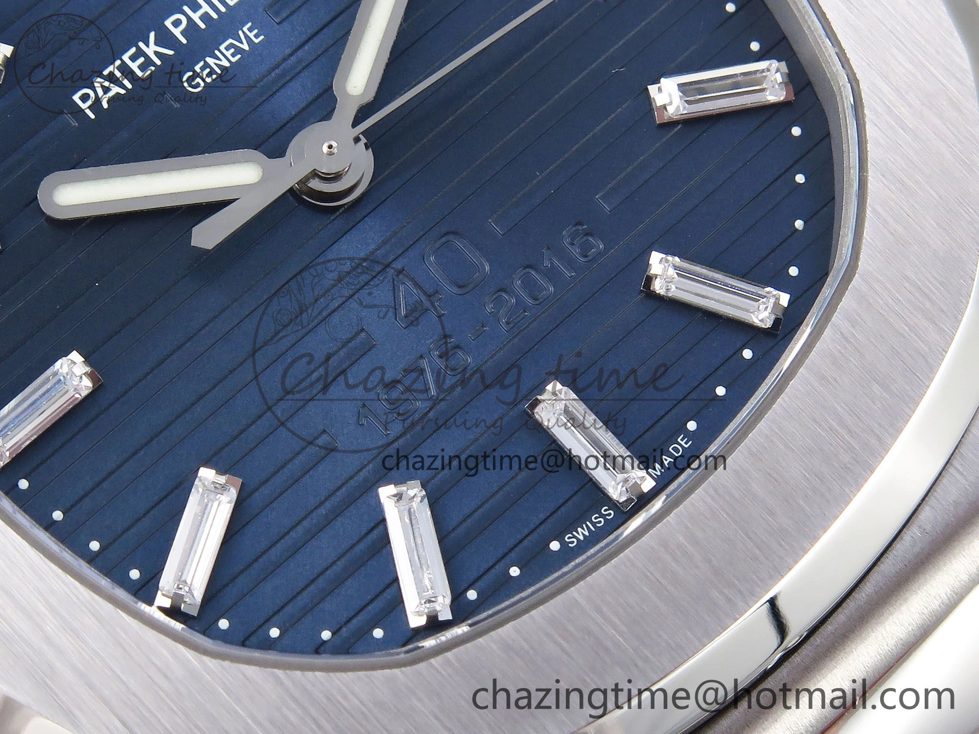 Nautilus 5711 1P 40th Anniversary PPF 1:1 Best Edition Blue Textured Dial on SS Bracelet Super Clone 26-330 V5
