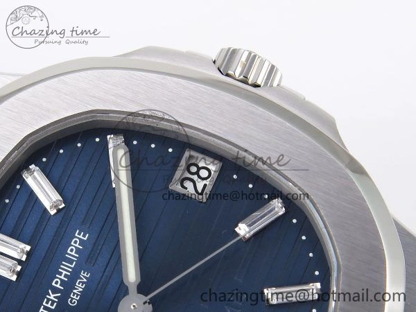 Nautilus 5711 1P 40th Anniversary PPF 1:1 Best Edition Blue Textured Dial on SS Bracelet Super Clone 26-330 V5