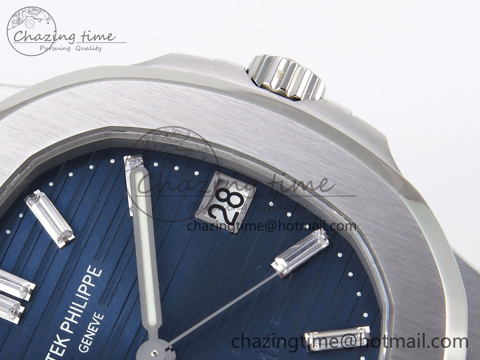 Nautilus 5711 1P 40th Anniversary PPF 1:1 Best Edition Blue Textured Dial on SS Bracelet Super Clone 26-330 V5