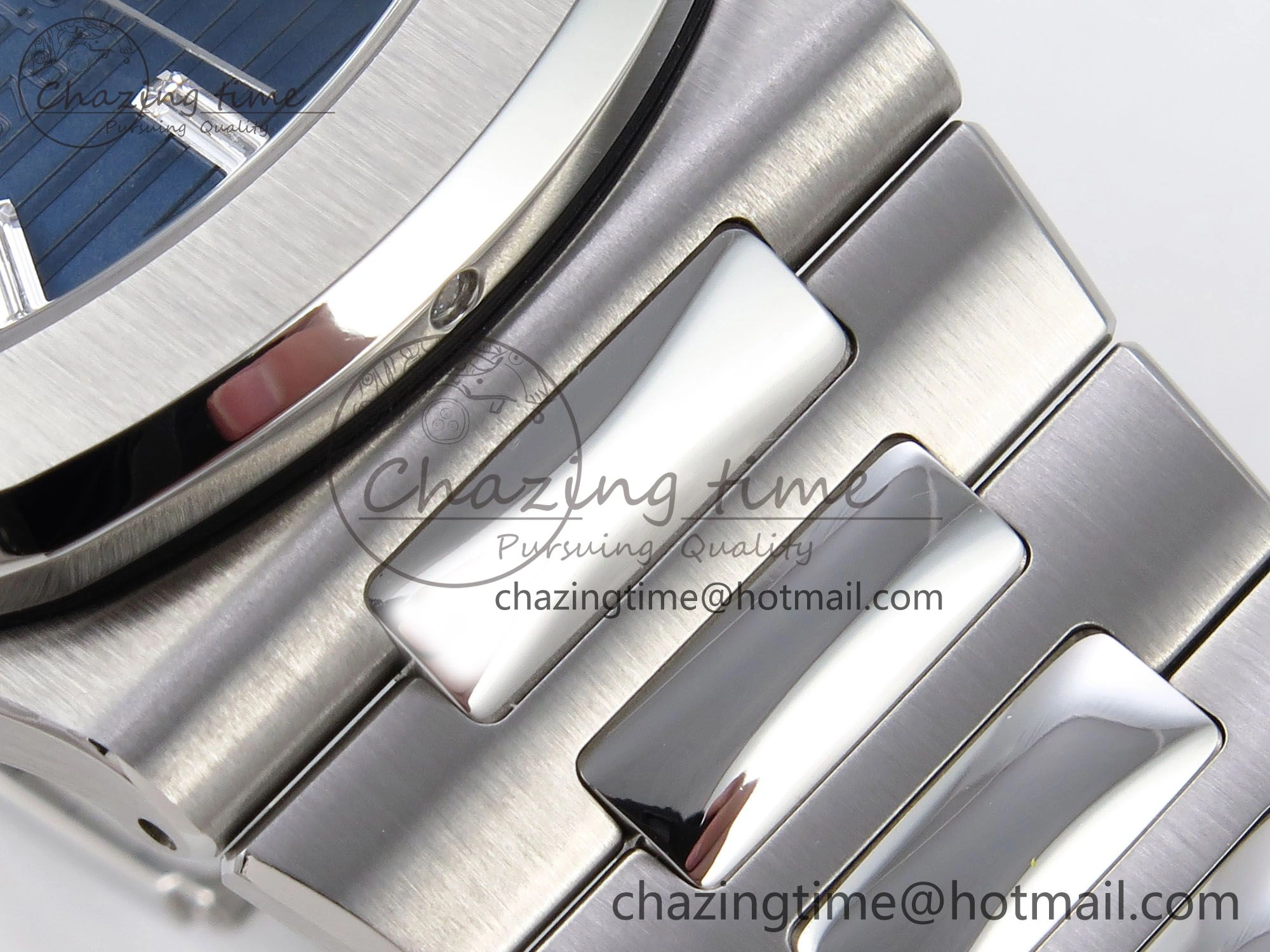 Nautilus 5711 1P 40th Anniversary PPF 1:1 Best Edition Blue Textured Dial on SS Bracelet Super Clone 26-330 V5