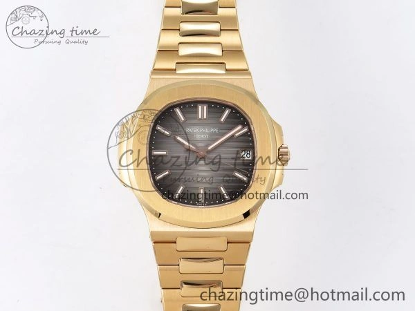 Nautilus 5711 1R-001 RG PPF 1:1 Best Edition Brown Textured Dial on RG Bracelet Super Clone 26-330 V5