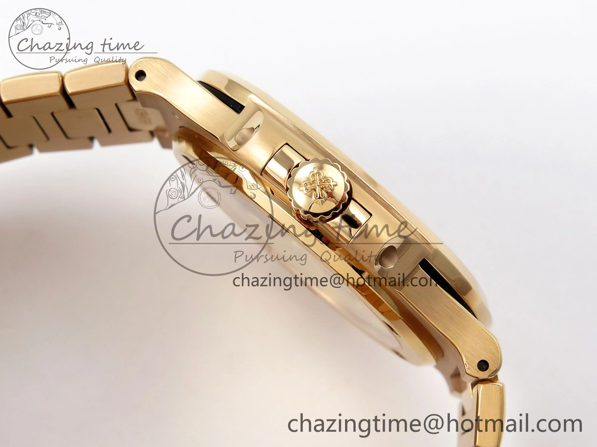 Nautilus 5711 1R-001 RG PPF 1:1 Best Edition Brown Textured Dial on RG Bracelet Super Clone 26-330 V5