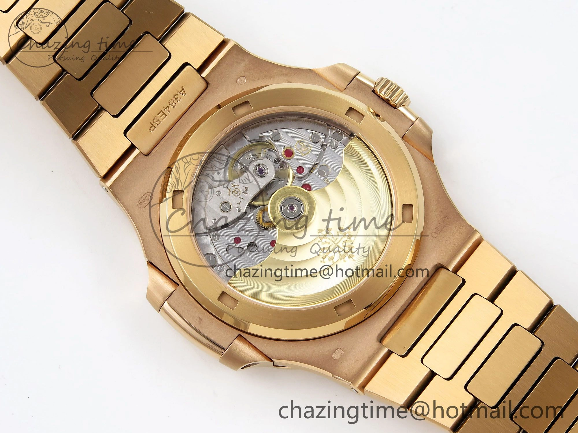 Nautilus 5711 1R-001 RG PPF 1:1 Best Edition Brown Textured Dial on RG Bracelet Super Clone 26-330 V5