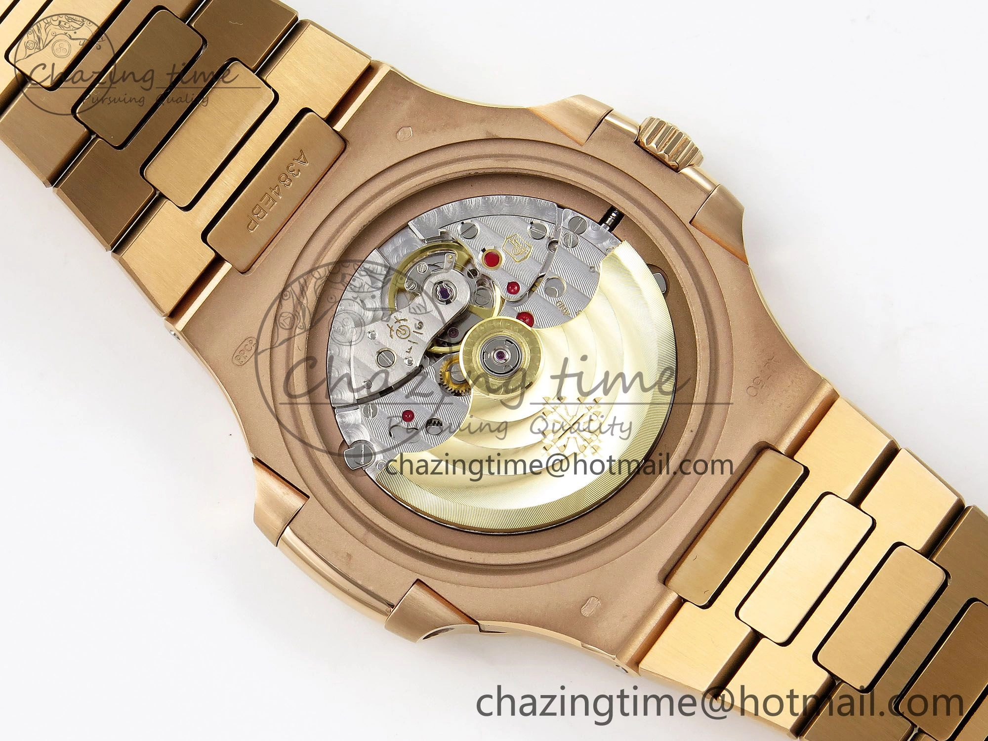 Nautilus 5711 1R-001 RG PPF 1:1 Best Edition Brown Textured Dial on RG Bracelet Super Clone 26-330 V5