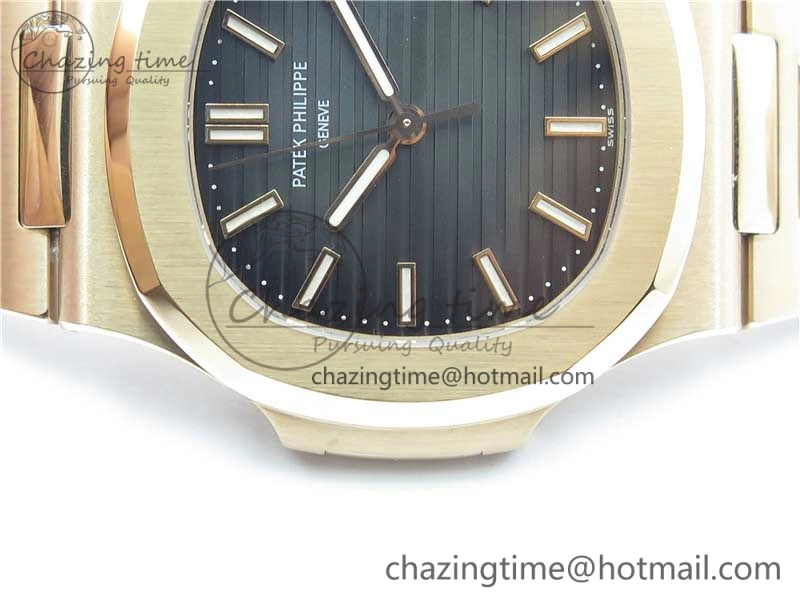 Nautilus 5711 1R GRF Best Edition Black Dial on RG Bracelet A324CS (Free box) V2