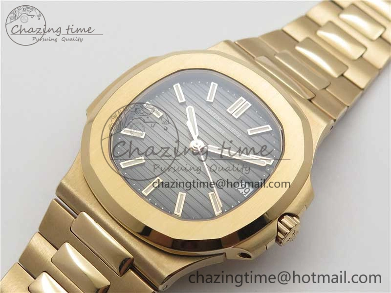 Nautilus 5711 1R GRF Best Edition Black Dial on RG Bracelet A324CS (Free box) V2