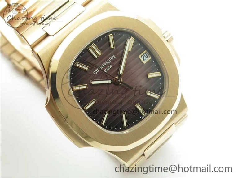 Nautilus 5711 1R GRF Best Edition Brown Dial on RG Bracelet A324CS (Free box) V2