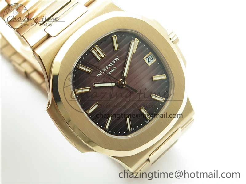 Nautilus 5711 1R GRF Best Edition Brown Dial on RG Bracelet A324CS (Free box) V2