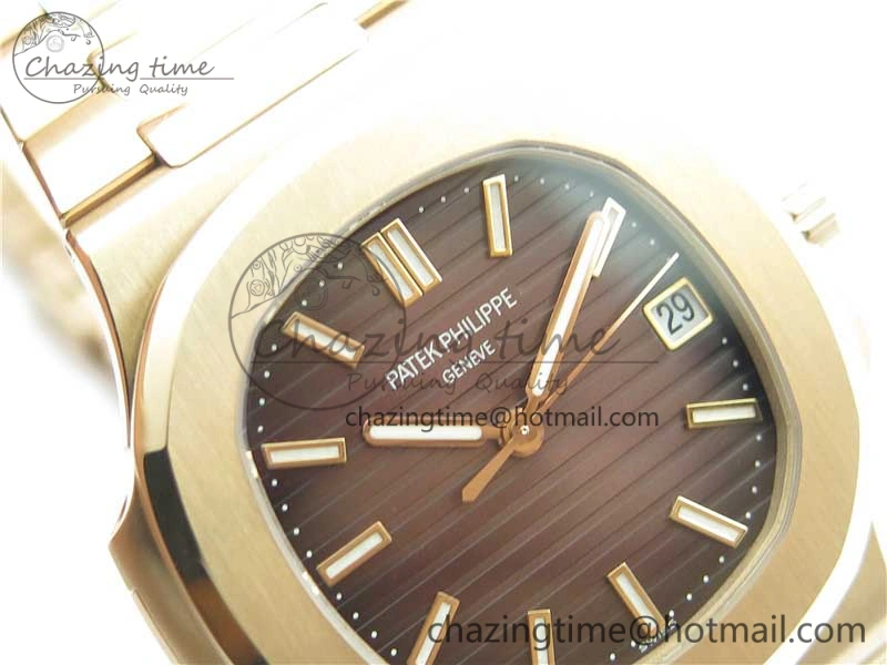 Nautilus 5711 1R GRF Best Edition Brown Dial on RG Bracelet A324CS (Free box) V2