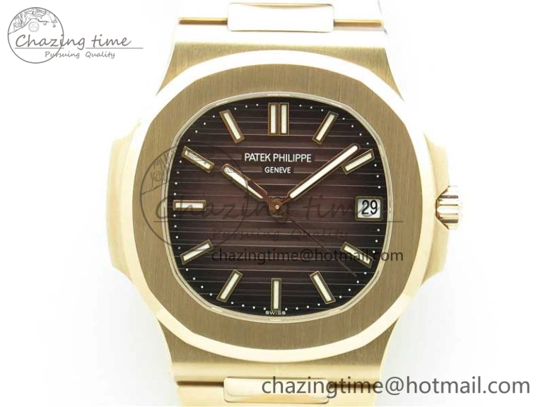Nautilus 5711 1R GRF Best Edition Brown Dial on RG Bracelet A324CS (Free box) V2