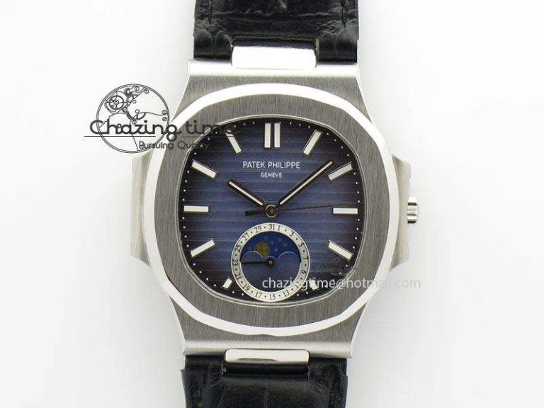 Nautilus 5711 1R PPF 1-1 Best Edition Gray Textured Dial on Brown Leather Strap 324CS (Free box) V4