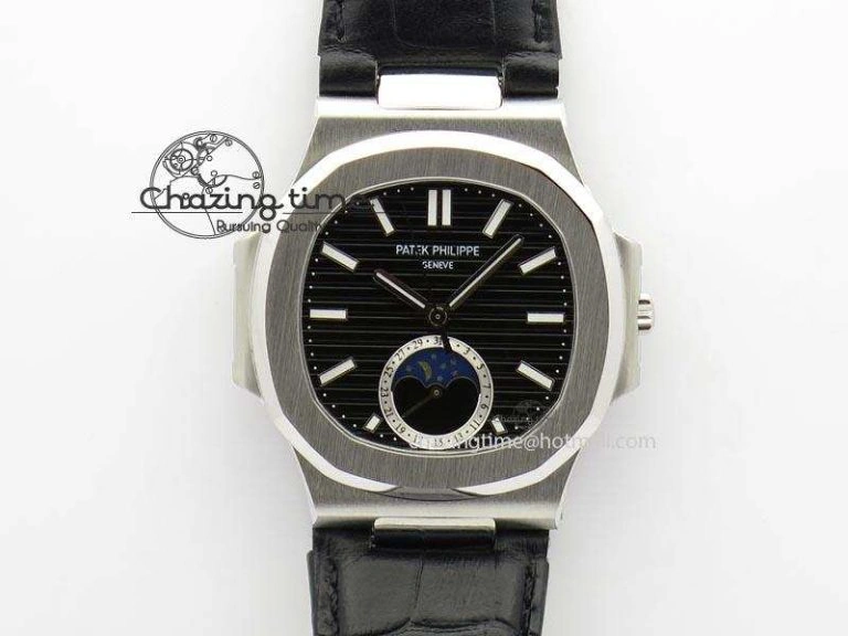 Nautilus 5711 1R PPF 1-1 Best Edition Gray Textured Dial on Brown Leather Strap 324CS (Free box) V4
