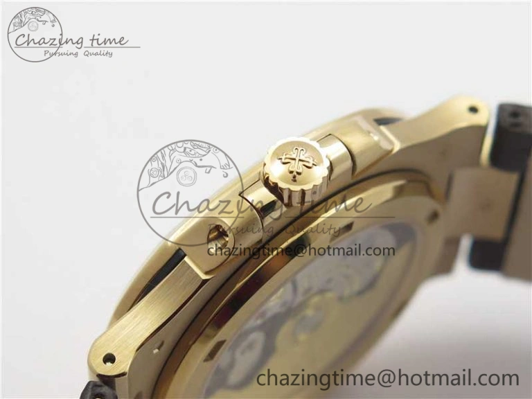 Nautilus 5711 1R PPF 1-1 Best Edition Gray Textured Dial on Brown Leather Strap 324CS (Free box) V4
