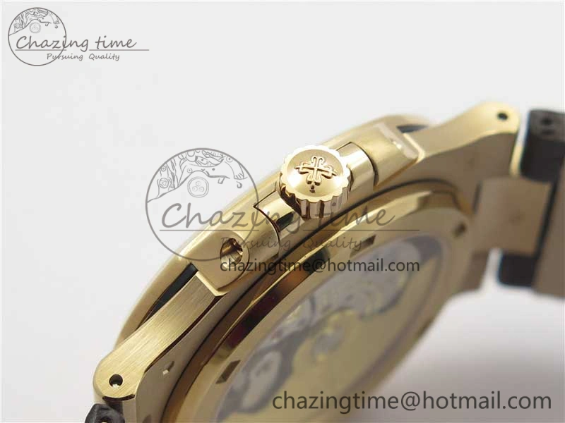 Nautilus 5711 1R PPF 1-1 Best Edition Gray Textured Dial on Brown Leather Strap 324CS (Free box) V4