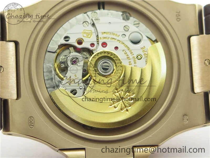 Nautilus 5711 1R PPF 1-1 Best Edition Gray Textured Dial on Brown Leather Strap 324CS (Free box) V4