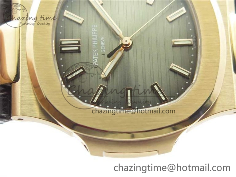 Nautilus 5711 1R PPF 1-1 Best Edition Gray Textured Dial on Brown Leather Strap 324CS (Free box) V4