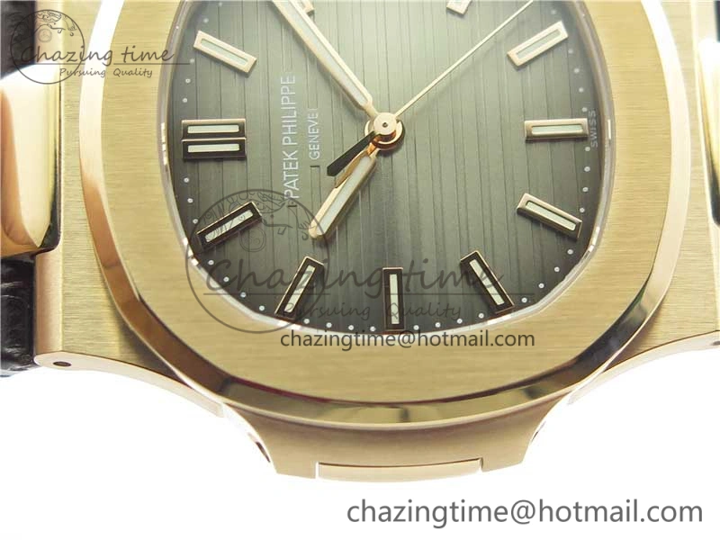 Nautilus 5711 1R PPF 1-1 Best Edition Gray Textured Dial on Brown Leather Strap 324CS (Free box) V4