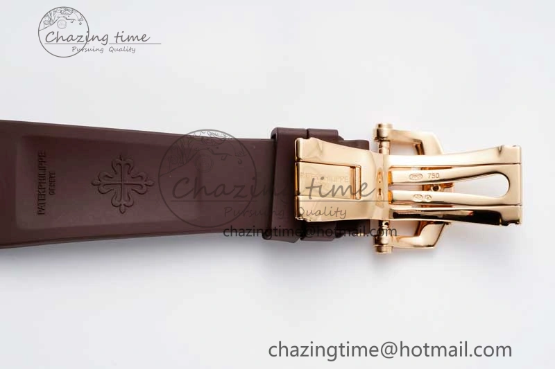 Nautilus 5711 1R PPF 1:1 Best Edition Brown Textured Dial on Brown Rubber Strap 324CS V5
