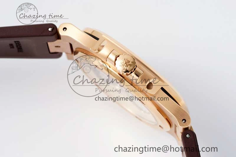 Nautilus 5711 1R PPF 1:1 Best Edition Brown Textured Dial on Brown Rubber Strap 324CS V5
