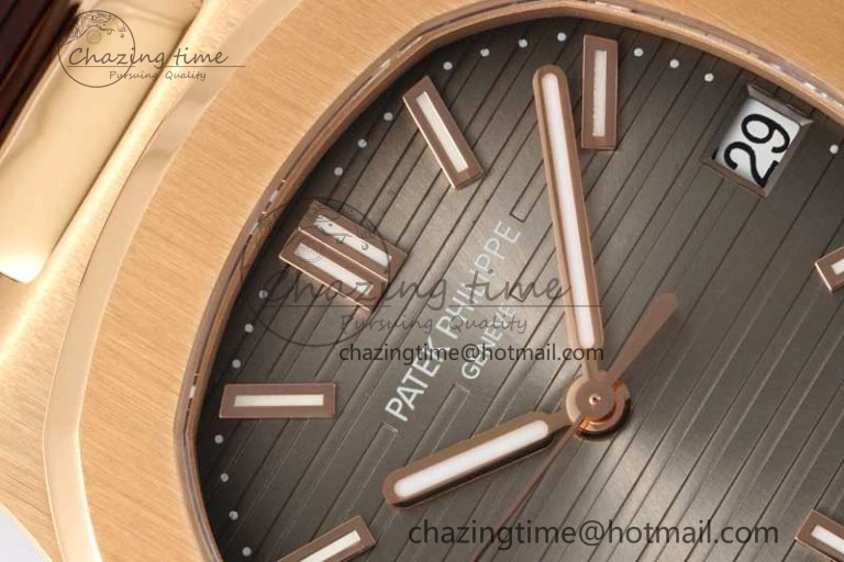 Nautilus 5711 1R PPF 1:1 Best Edition Brown Textured Dial on Brown Rubber Strap 324CS V5