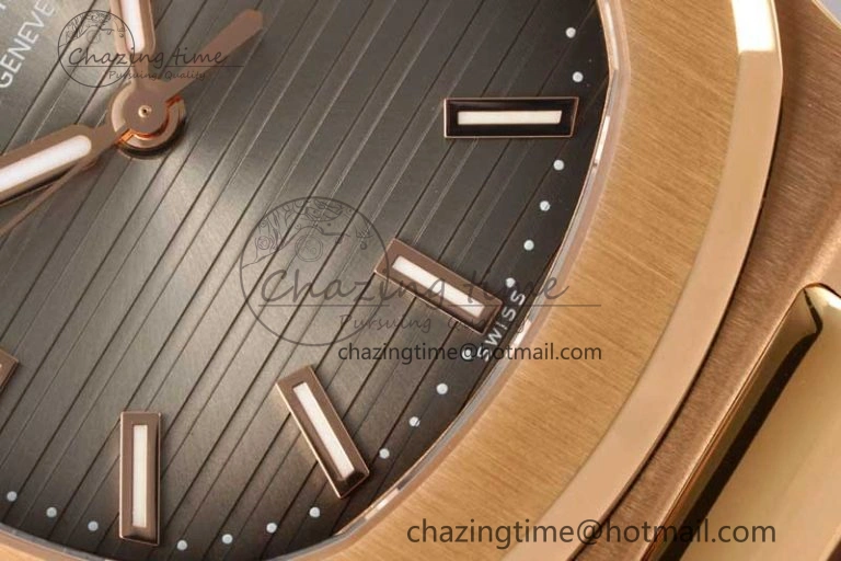 Nautilus 5711 1R PPF 1:1 Best Edition Brown Textured Dial on Brown Rubber Strap 324CS V5