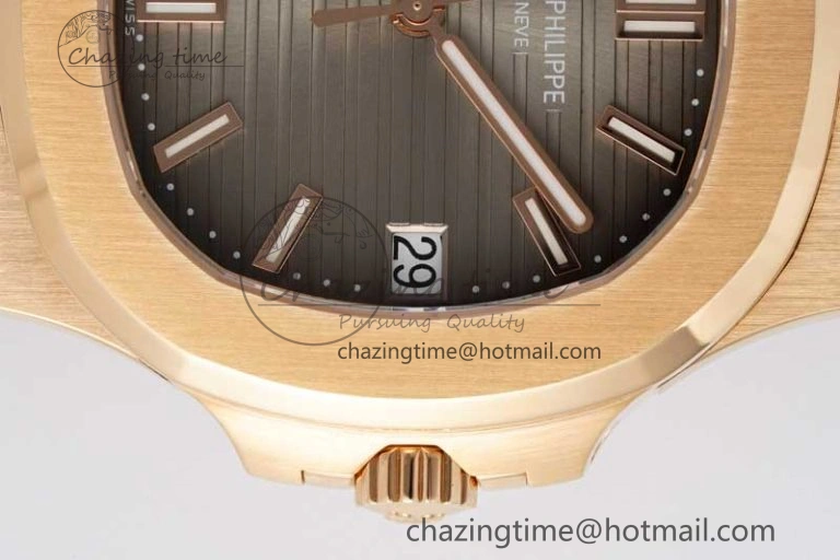 Nautilus 5711 1R PPF 1:1 Best Edition Brown Textured Dial on Brown Rubber Strap 324CS V5