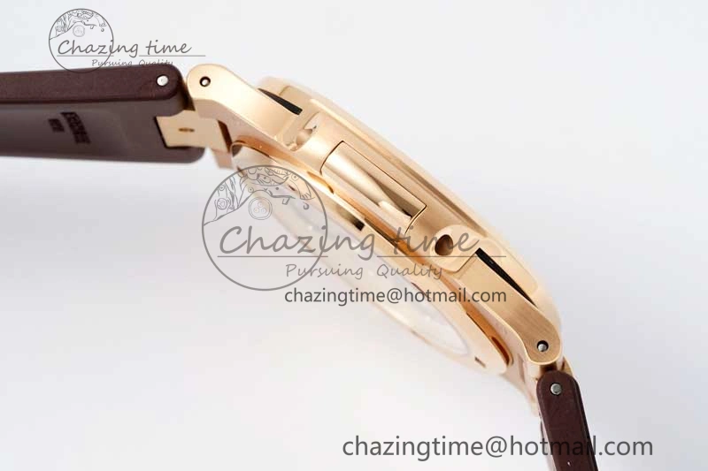 Nautilus 5711 1R PPF 1:1 Best Edition Brown Textured Dial on Brown Rubber Strap 324CS V5